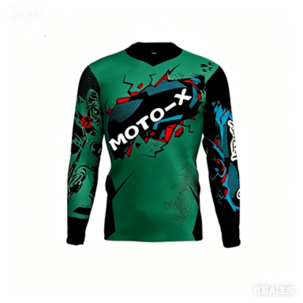 Cycling - MOTO-X 테마의 긴팔 스포츠 상의 통기성이