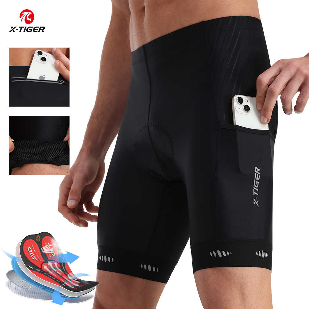 X-TIGER 남성용 사이클링 반바지, 등 포켓 5D  - Padded Cycling Shorts 5D Gel 리뷰 및 가격